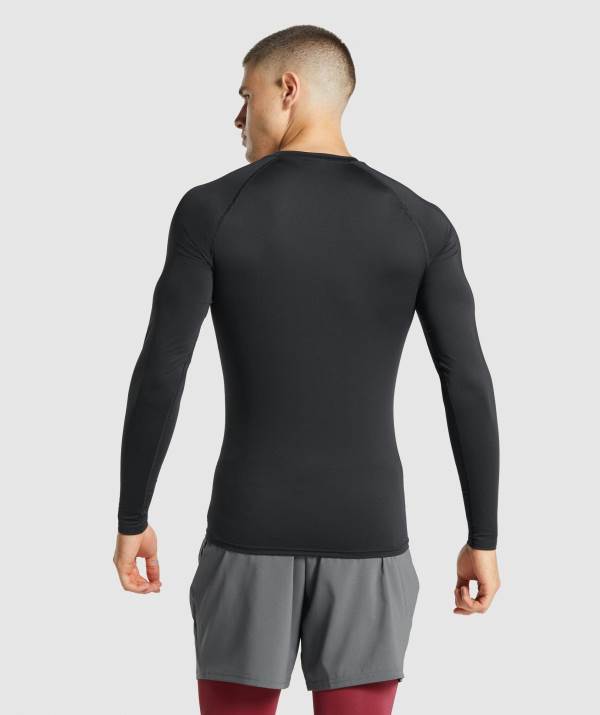 Panske Mikiny Gymshark Element Baselayer Long Sleeve Čierne | SJ8237490